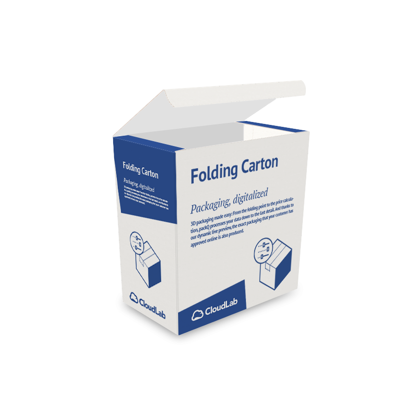 Tuck in box with overlapping zones